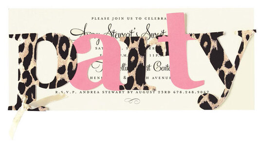 Leopard Party Die-cut Invitations